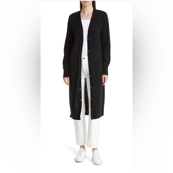 Nordstrom signature cashmere & cotton long cardigan, Size XS - Picture 2 of 10